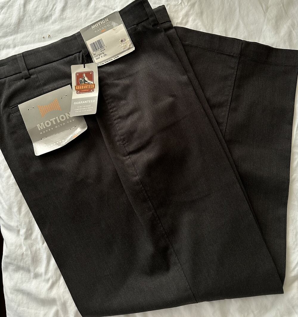 NWT Savane Mens 36 x 29 Motion Chino Dark Sapphire Pants New With Tag
